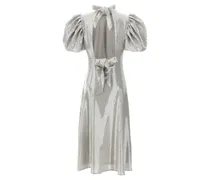 Sequin Midi Dress — Silver