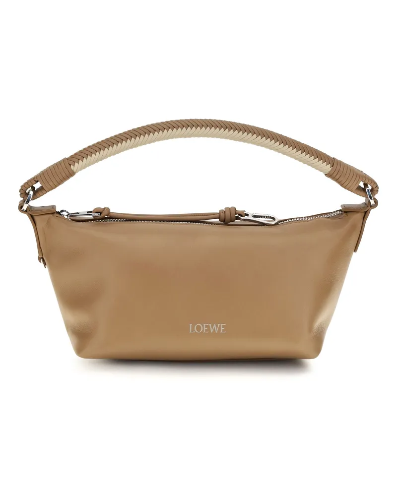 Loewe Cala Lambskin Leather Shoulder Bag — Beige Beige