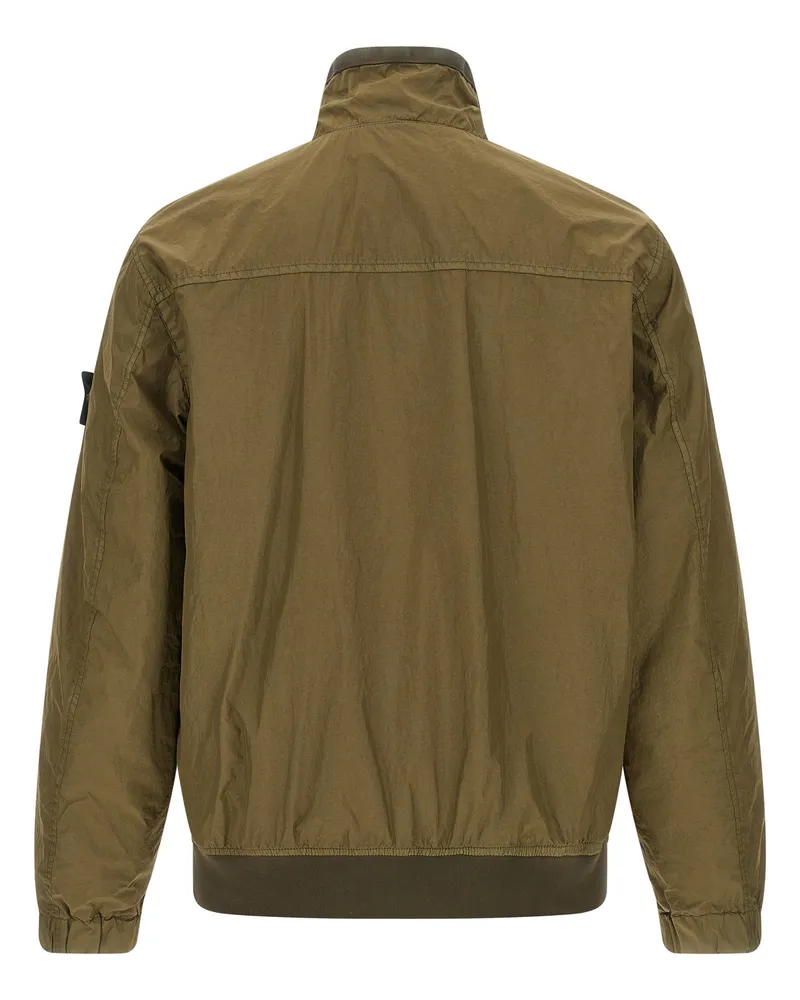 Stone Island Men's Bicolor Polyamide Shell Jacket Clothing Green