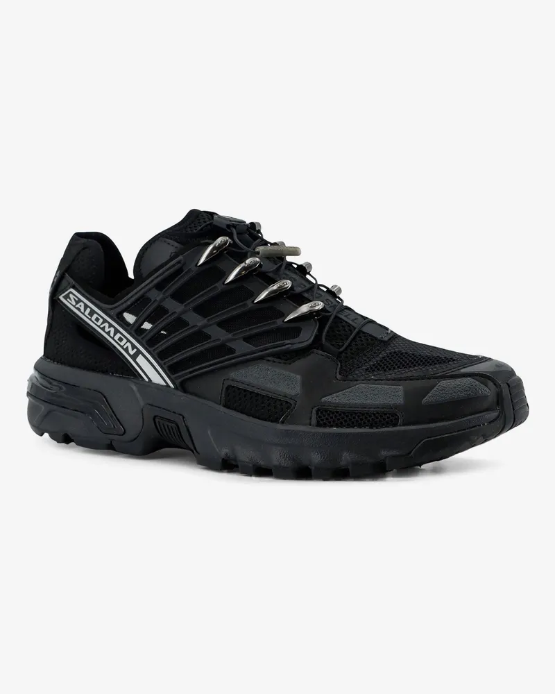 Salomon Men's Mesh Sneakers Acs Pro Shell Black Nylon-Rubber Trainers Nylon/rubber Black