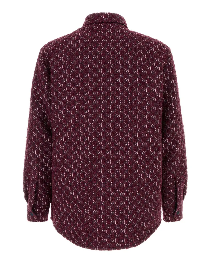 Gucci Men's Jacket Burgundy Wool Polyester Burgundy