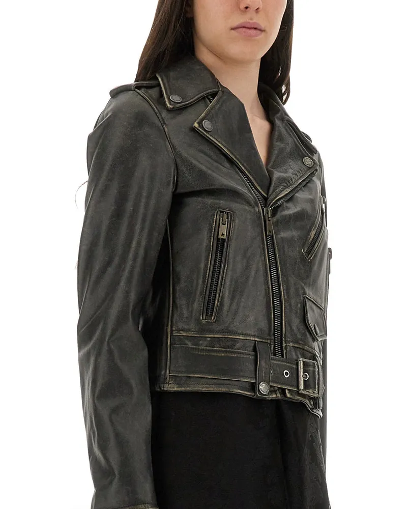 Golden Goose Leather Stud Jacket — Black Black