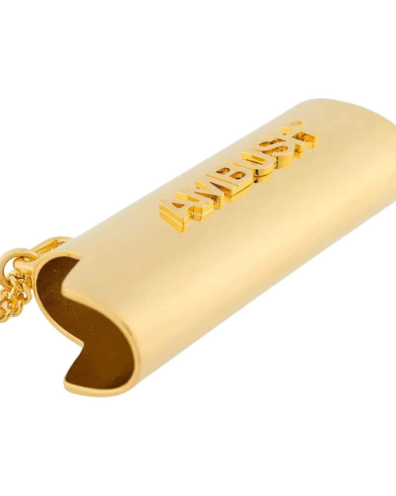 AMBUSH Lighter Holder Necklace — Gold Gold