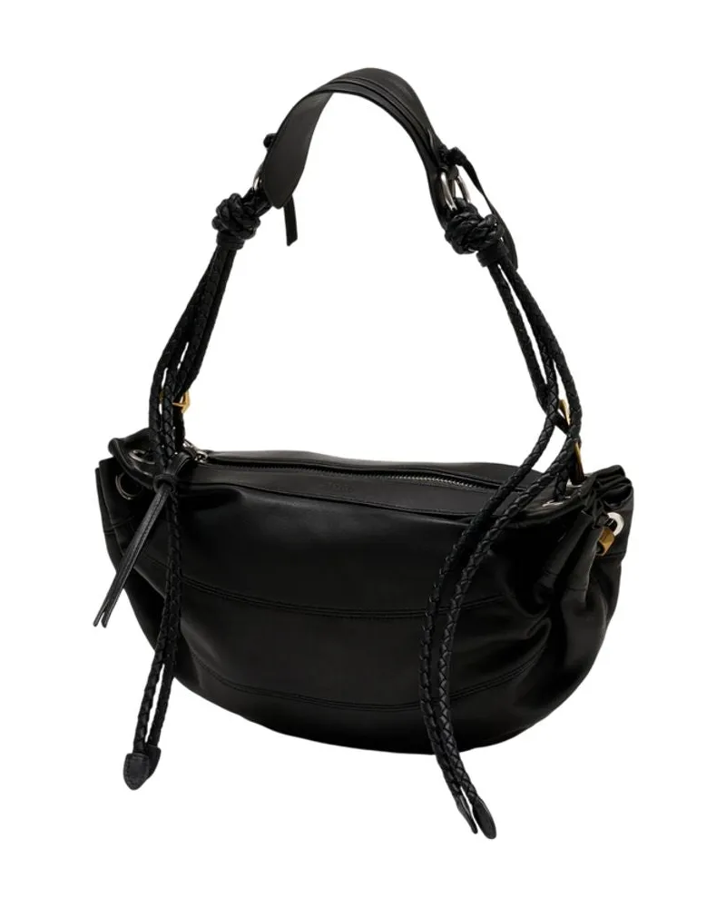 Isabel Marant Women's Maia Medium Shoulder Bag -  Leather Black Lambskin Crossbodies Black