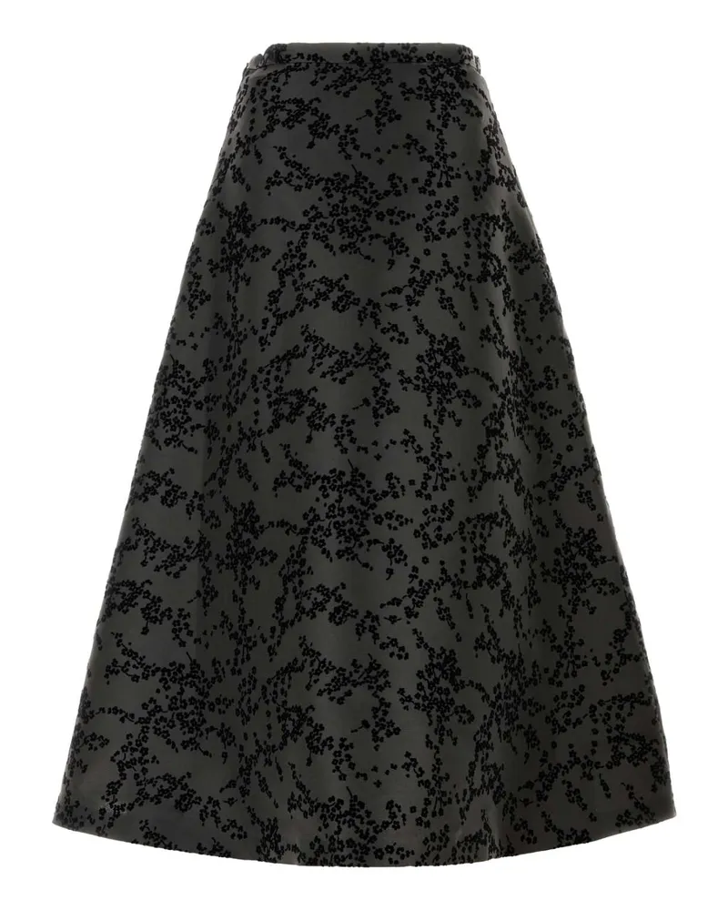 Alberta Ferretti Beaded Polyester Silk Skirt — Gray Gray