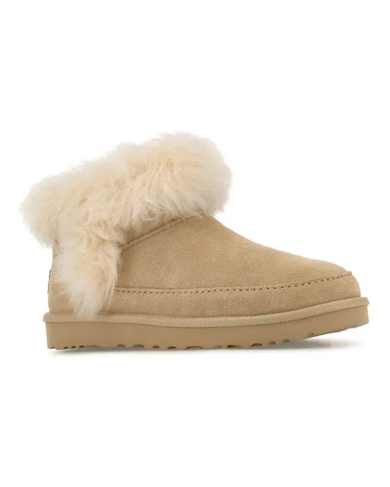 UGG Women's Classic Ultra Mini Chalet Sandcastle Upper Material Leather Stivali Boot Beige