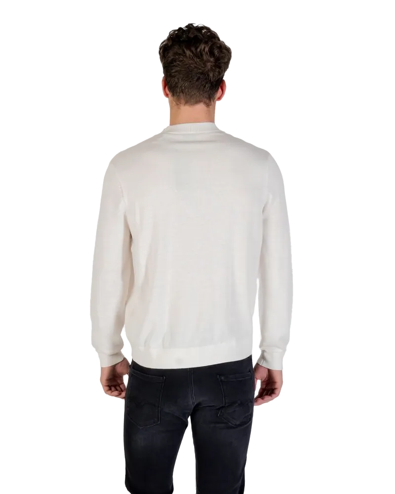 Armani Exchange Crew Neck Pullover Sweatshirt — White White