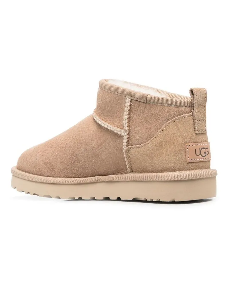 UGG Women's Ankle Boots Classic Ultra Mini Ii Beige Suede Twinface Beige