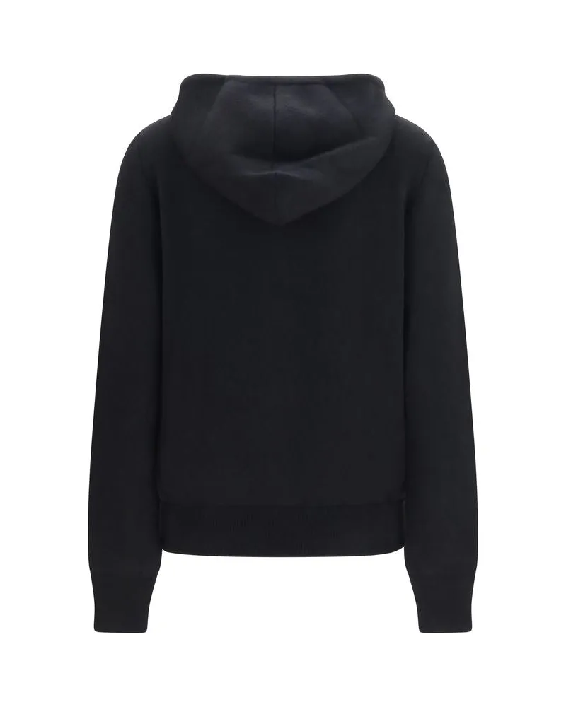 Fendi FF Zucca Cashmere Hoodie — Black Black
