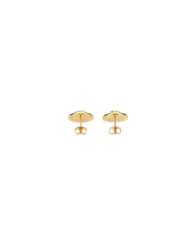 Versace Medusa Logo Earrings — Gold Gold