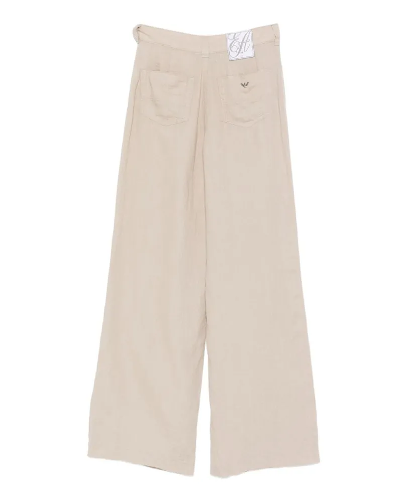 Emporio Armani Linen Trousers — Beige Beige