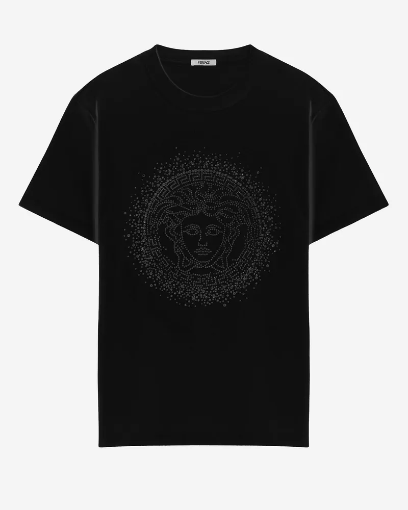 Versace Women's Medusa Cotton T-Shirt Black Outer Fabric: Elastane T-Shirts & Jerseys Black