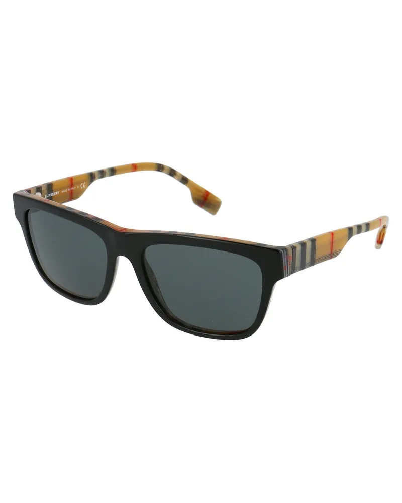 Burberry 0BE4293 Vintage Check Acetate Sunglasses — Black Black