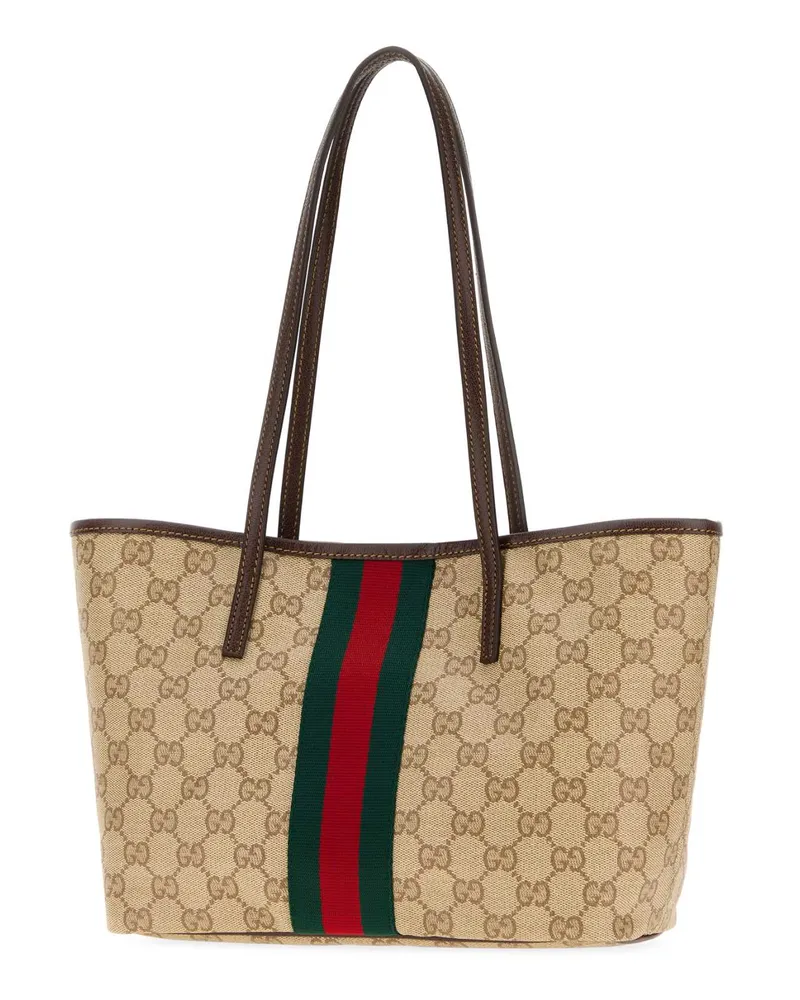 Gucci Women's Printed Canvas Small  Tribeca Shopping Bag Vinsanbrdkbrvrv Borse A Mano Beige