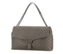 Women's Gg Marmont Shoulder Bag Gray Leather