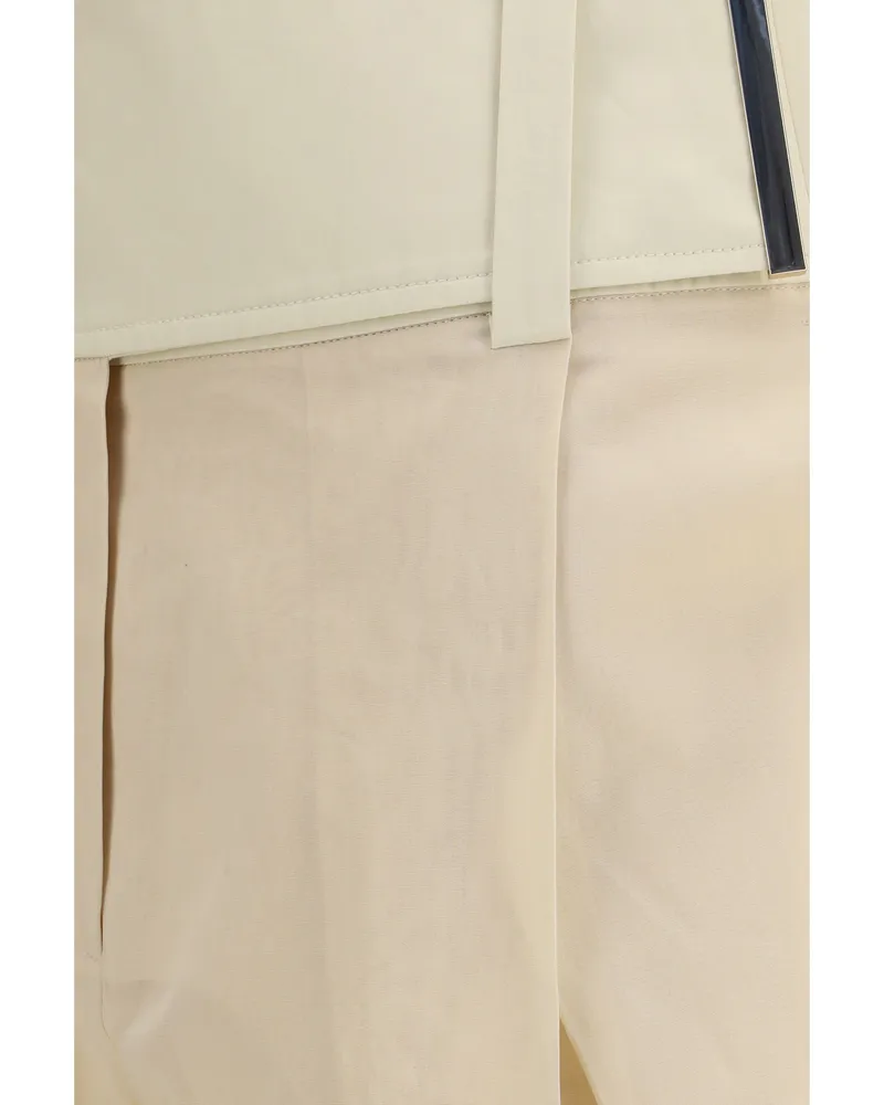 Max Mara Cotton Voile Trousers — Beige Beige