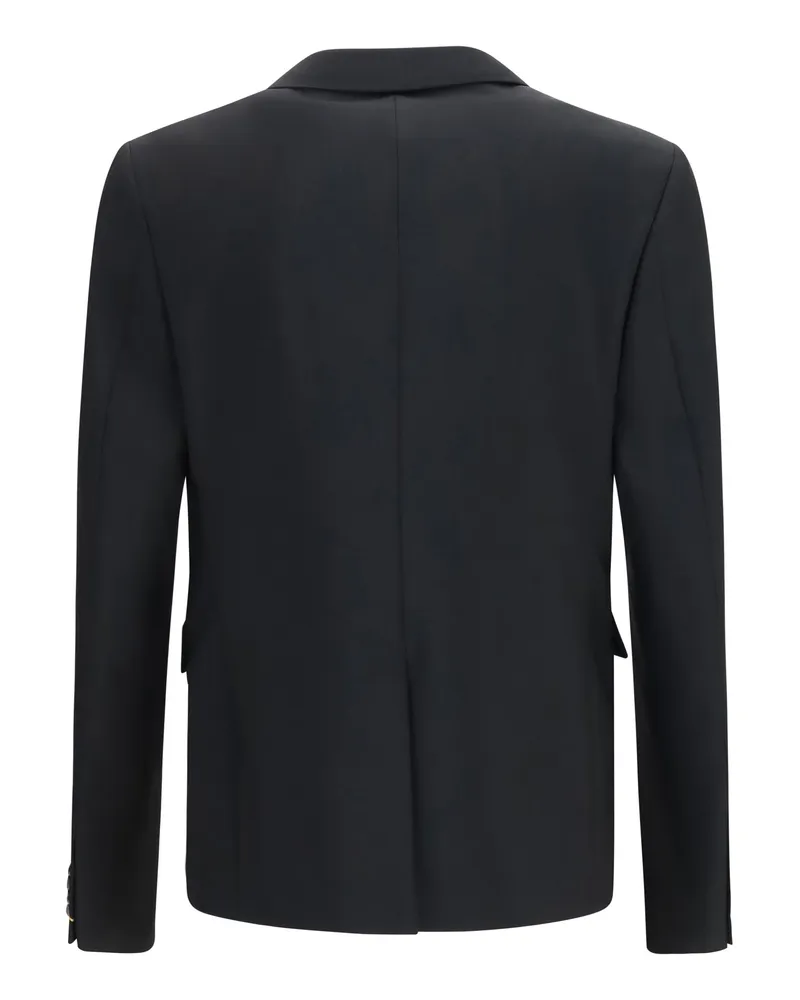 Fendi Kid Mohair Single-Breasted Blazer — Black 