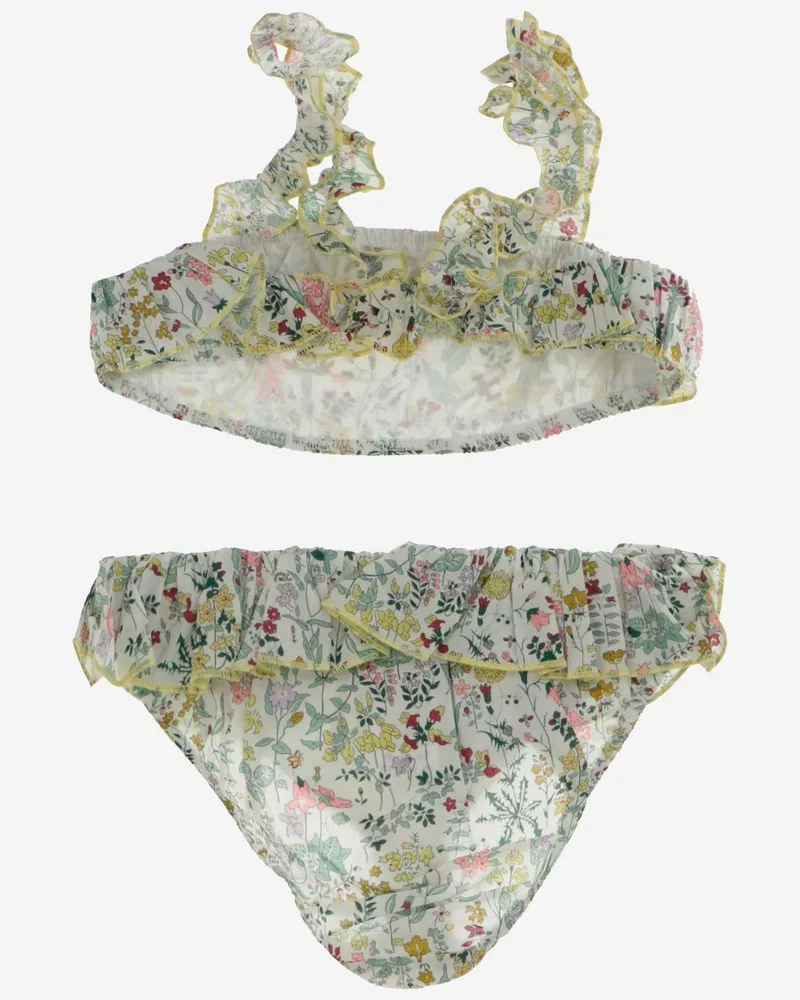 Il Gufo Girls' Two-Piece Swimsuit Liberty Fabric Multicolour Swimsuits Sea Clothing Multicolor