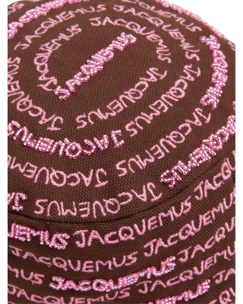 Jacquemus Women's Le Bob Bordado Logo Bucket Hat Brown Accessories > Beanies Brown