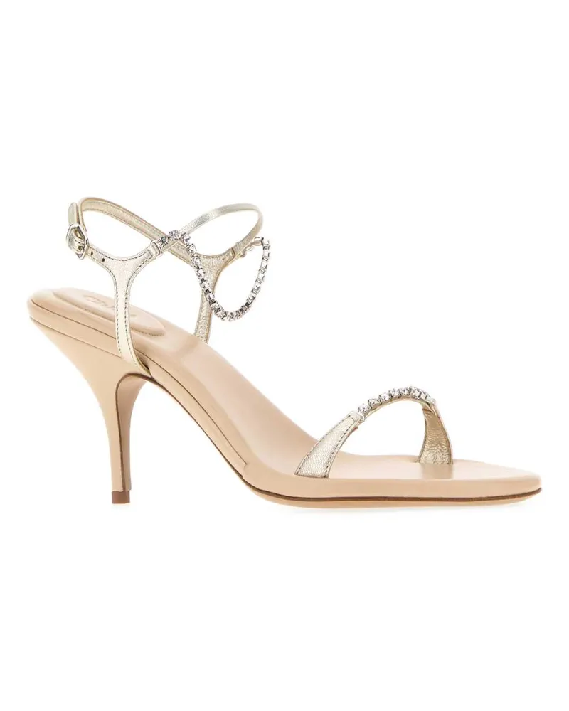Chloé Women's Golden Leather Zia Sandals Nude Sandali Beige