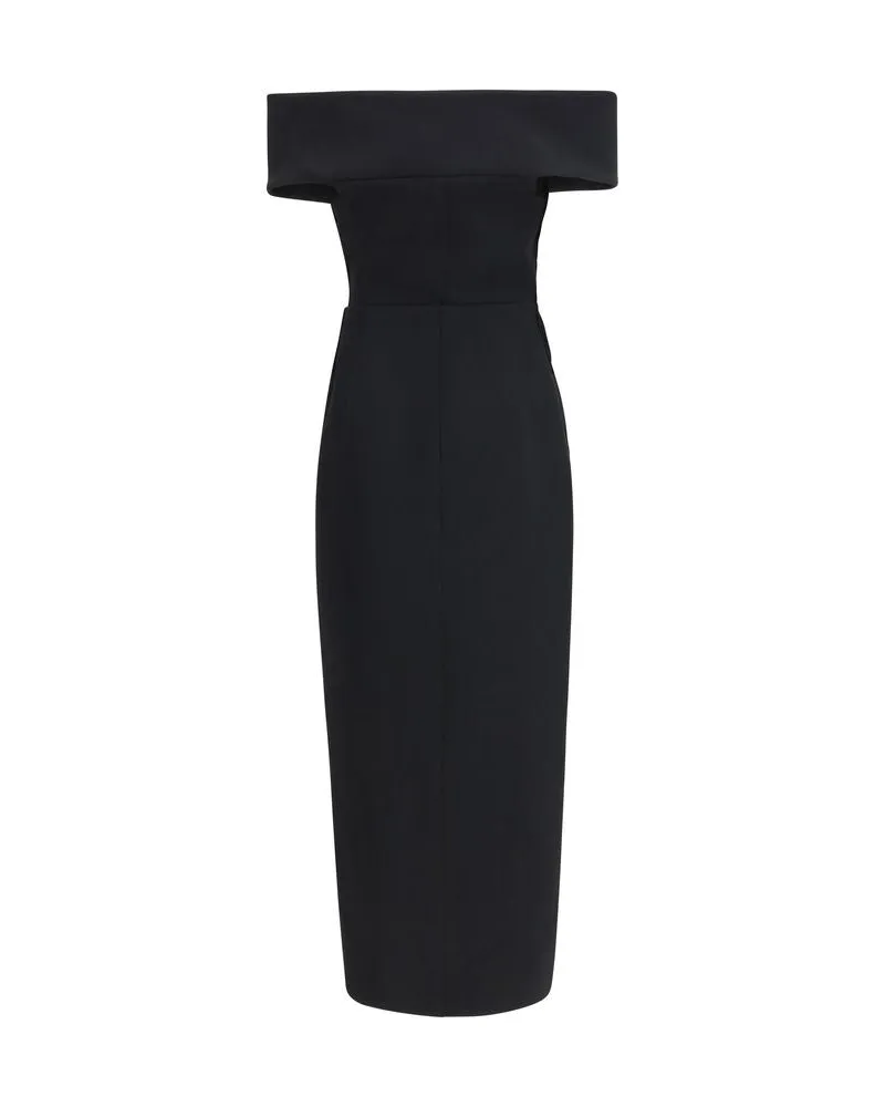 KHAITE Women's Black Polyester Cocktail Dress Black