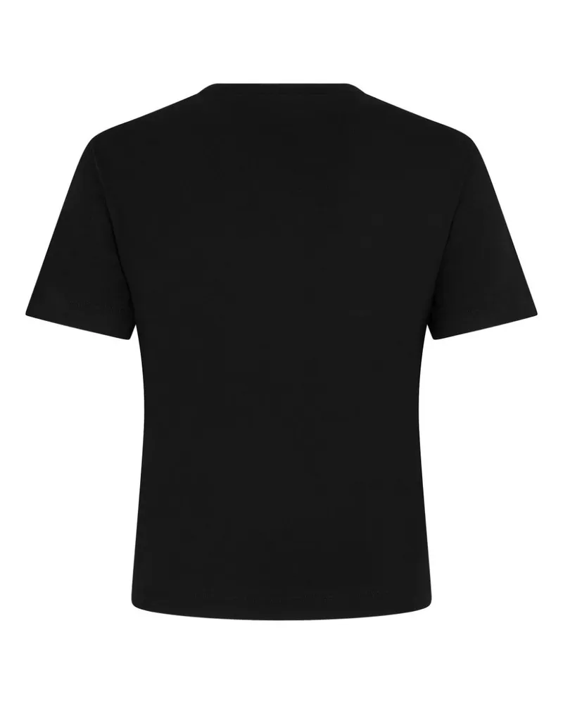 Dsquared2 Heart-Appliqué Cotton T-shirt — Black Black