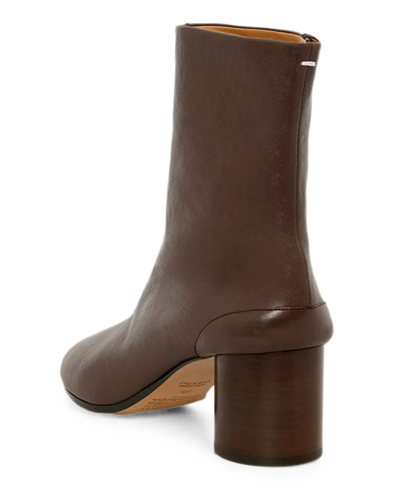 Maison Margiela Leather Tabi Boots — Brown Brown