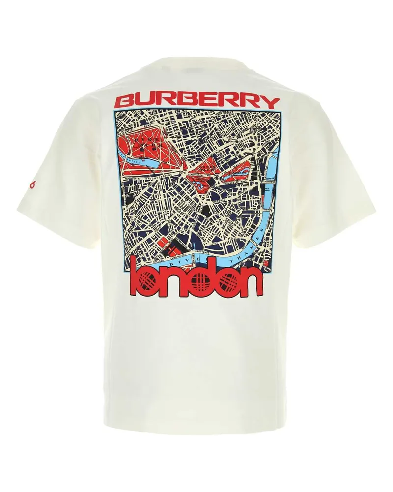 Burberry Logo-Embroidered T-Shirt — White White