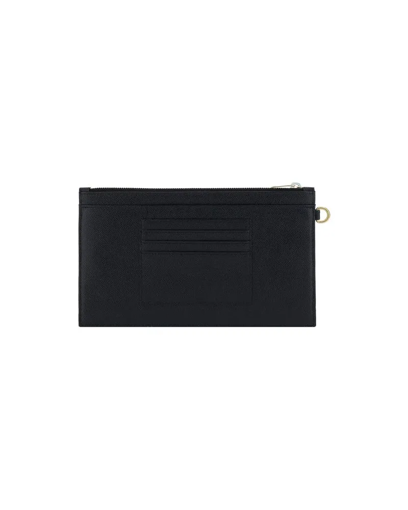 Saint Laurent Women's Black Calf Leather Bos Taurus Wallet Black
