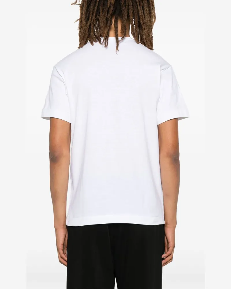 Comme des Garçons Logo-Print Cotton T-Shirt — White White