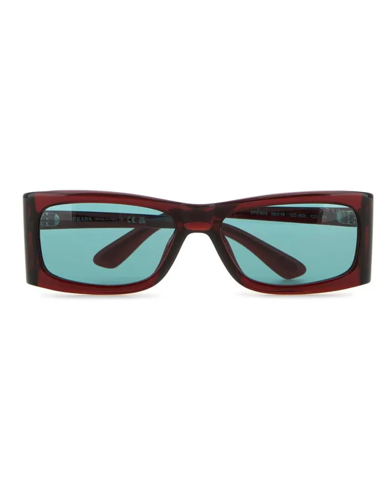 Prada Men's Burgundy Acetate Sunglasses Burgundy