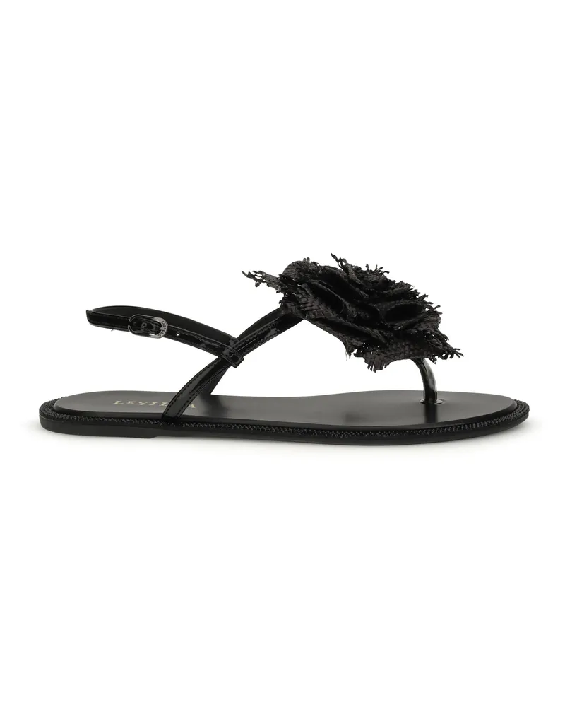 Le Silla Women's Sandals Rose Black Calf Leather Black