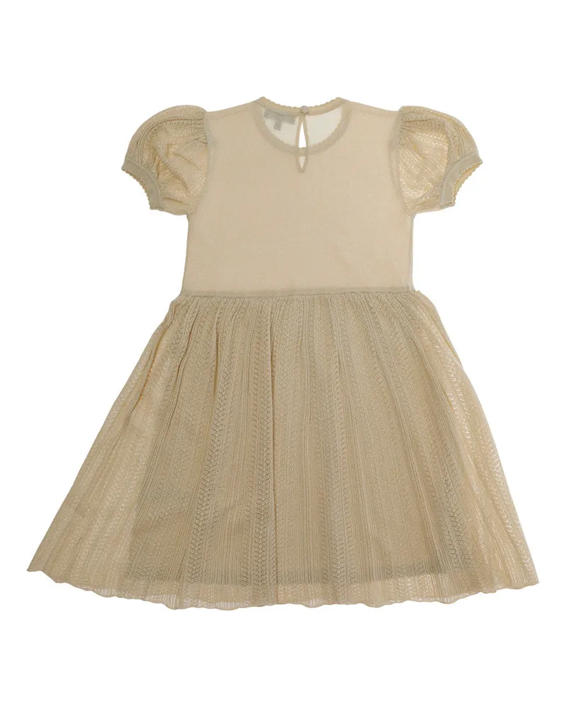 Emporio Armani Girls Dress, Beige Viscose Blend Beige