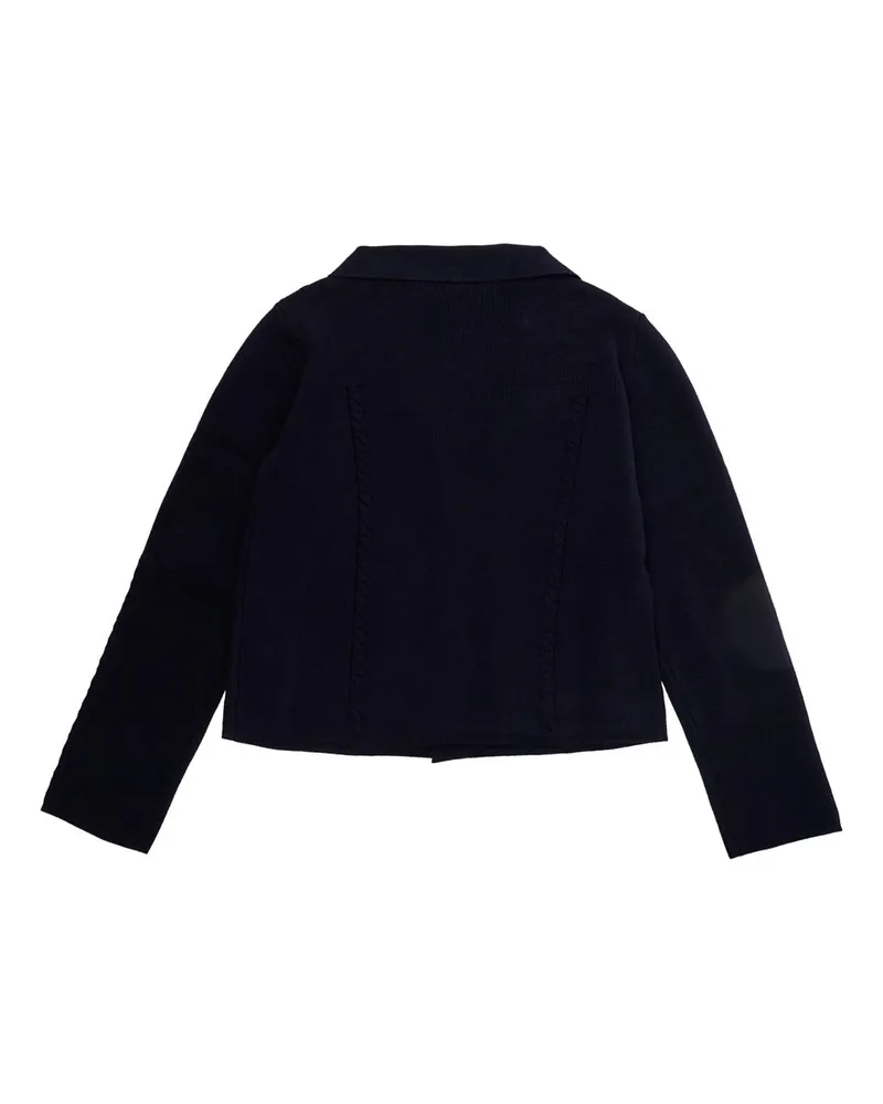 Emporio Armani Girls' Jacket Blue Tech Fabric Blazers Navy