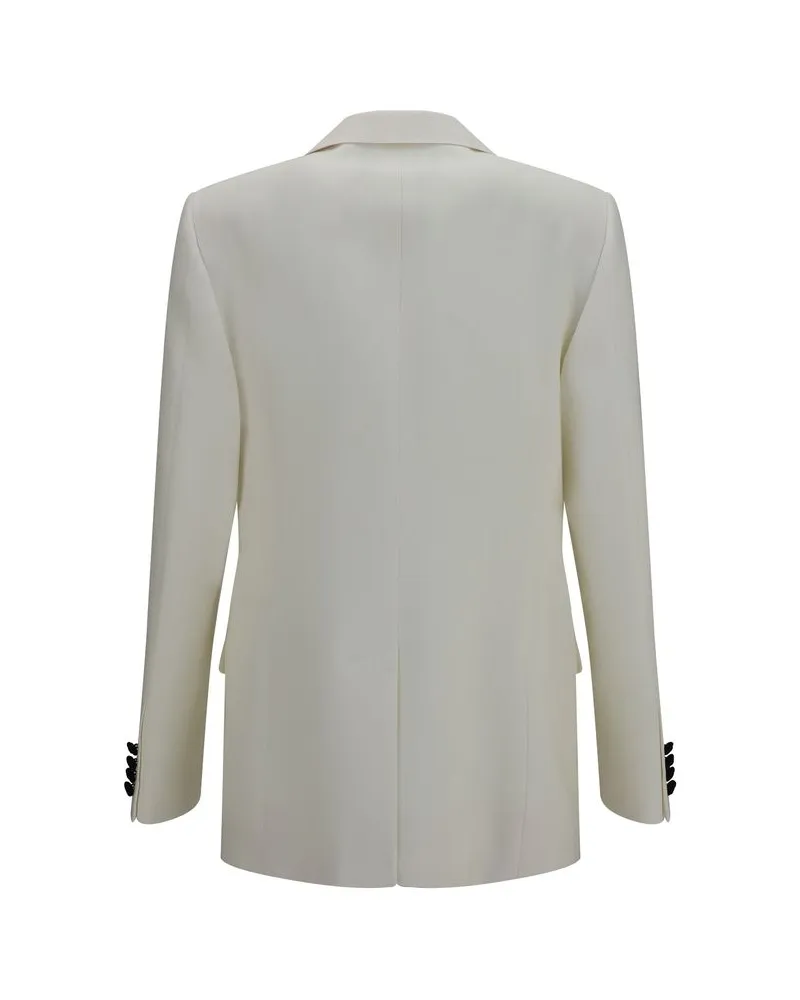 Valentino Garavani Men's White Wool Oves Aries Blazer Clothing White