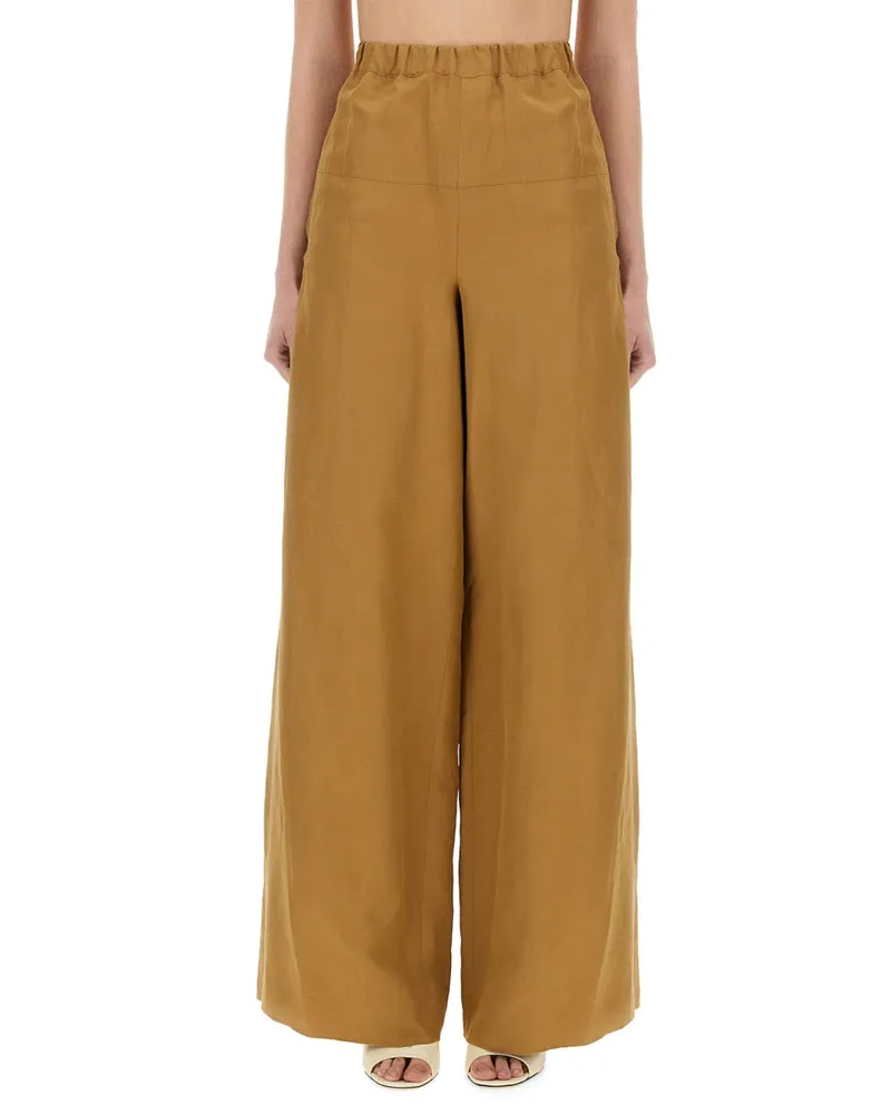 Max Mara Honor Trousers — Beige Beige