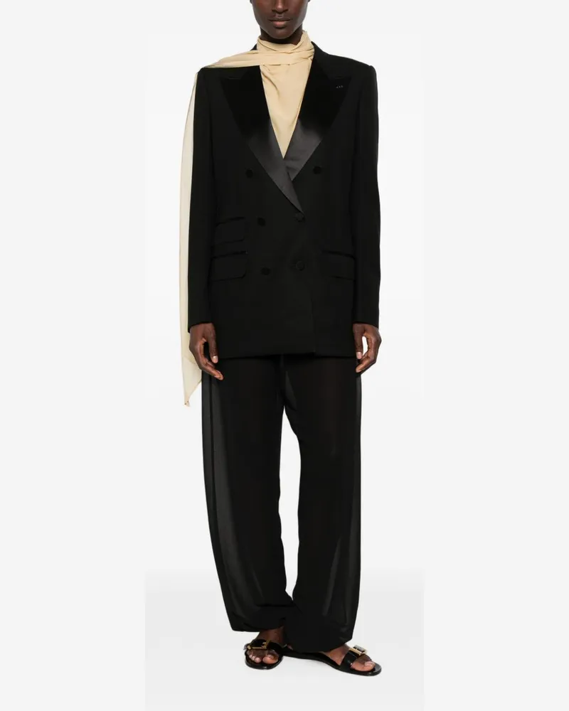Tom Ford Women's Jacket Double-Breasted Wool Black Black
