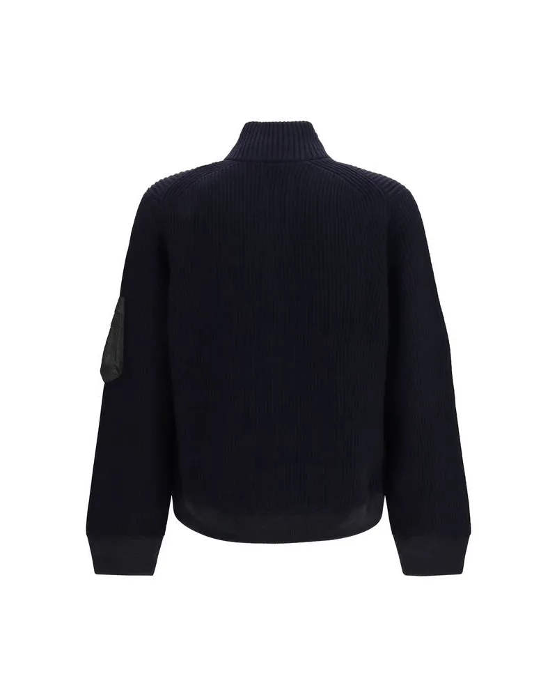 Sacai Men's Blue Wool Oves Aries Sweatshirt Clothing Navy