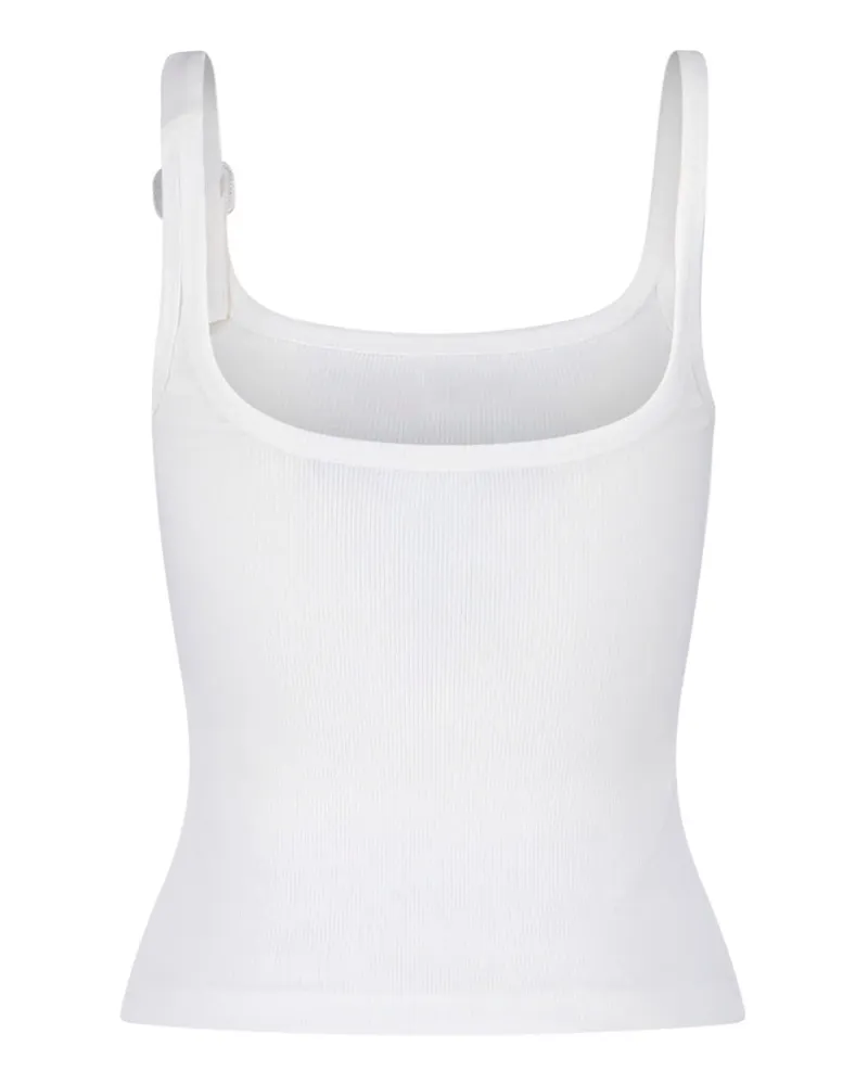Courrèges Women's Top White Cotton. Elastane White