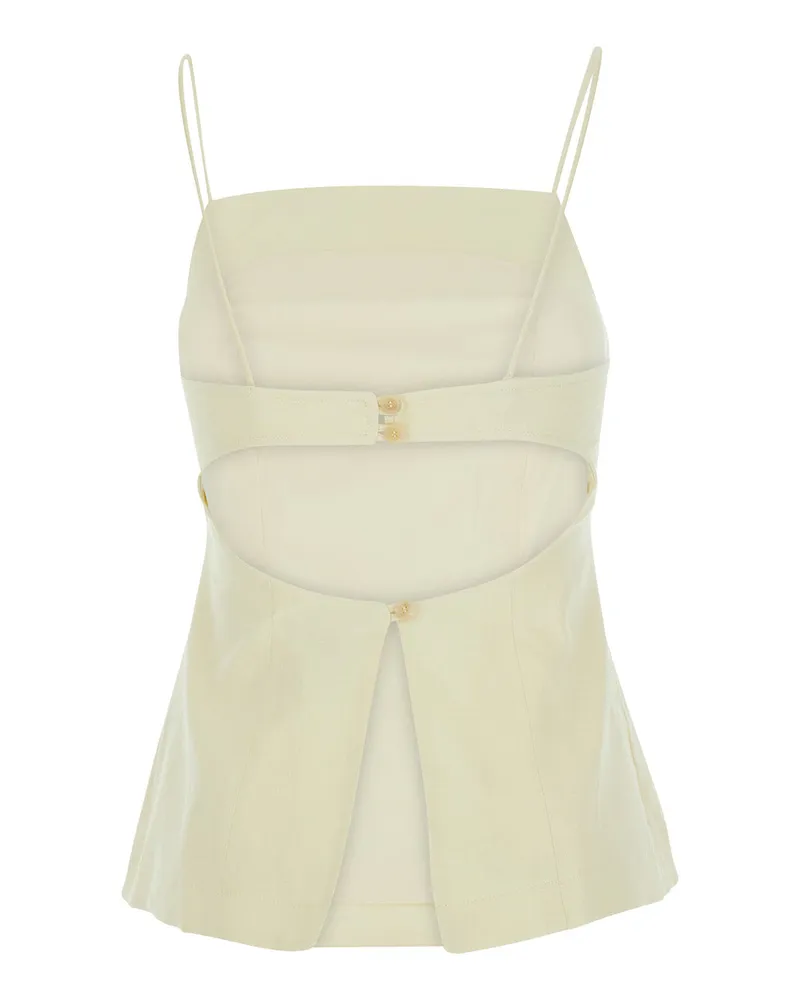 Semicouture Women's Top Linen Yellow Tops Yellow