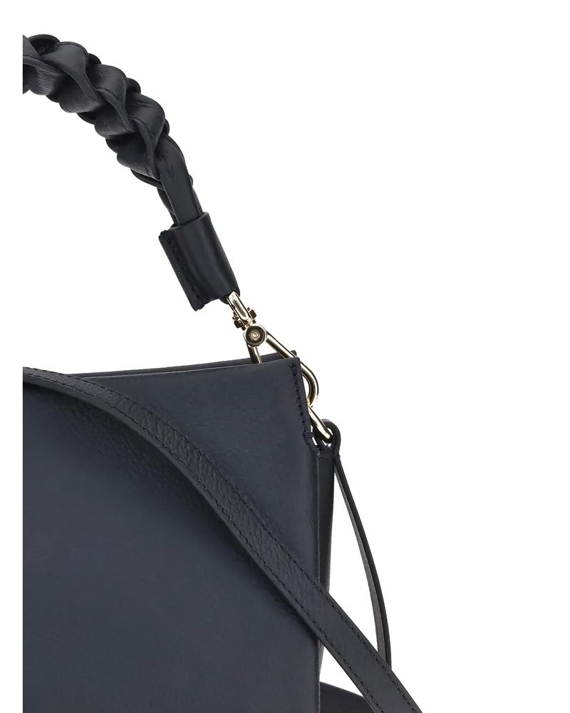 Coccinelle Women's Handbag Boheme Black-Cognac Calf Leather Handbags Black/cognac Hand Bags Black