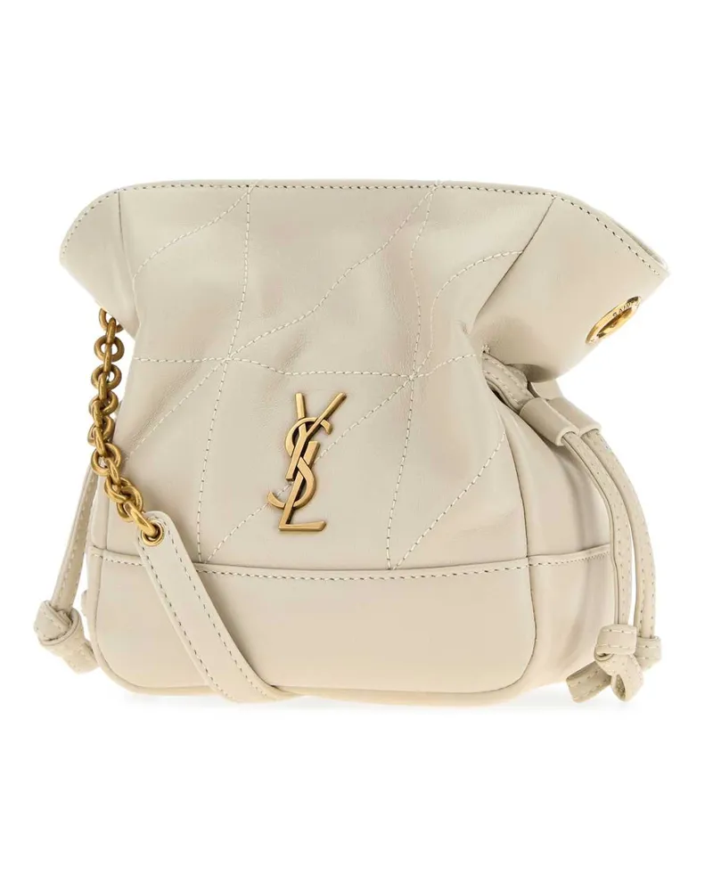 Saint Laurent Women's Sand Leather Mini Jamie Bucket Bag Ccremasoft Borse A Secchiello Beige