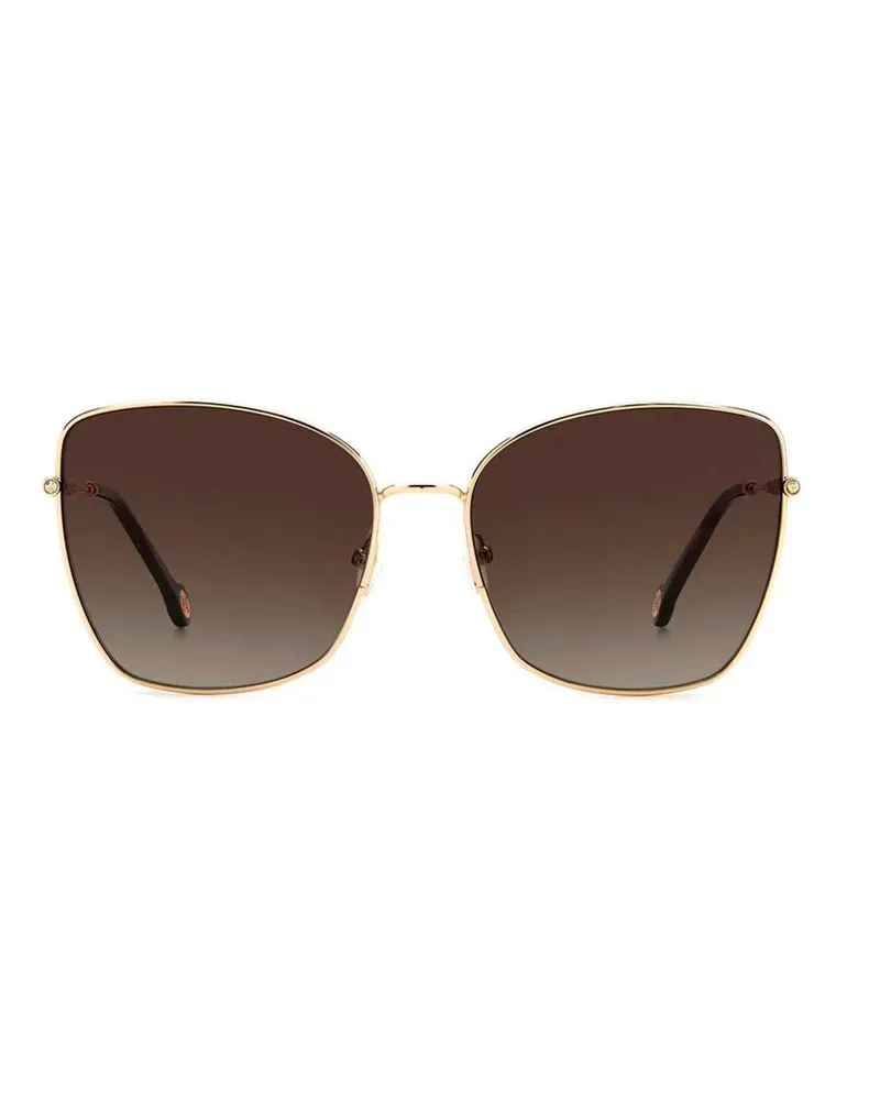 Carolina Herrera New York Women's Gold Metal Sunglasses Gold