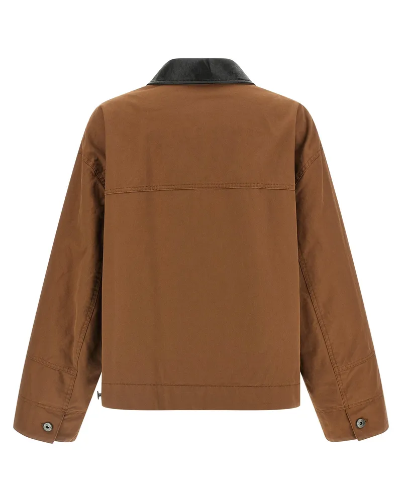 Max Mara Women's Brown Cotton Full-Length Jacket Clothing Brown