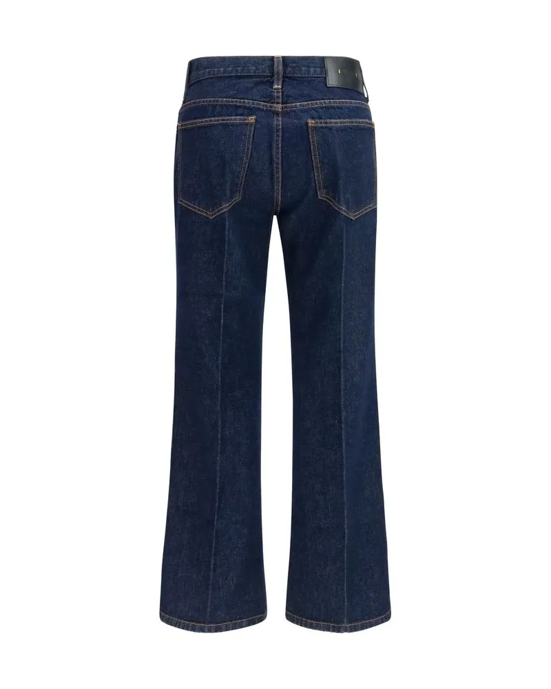 KHAITE Women's Blue Cotton Flared Jeans Clothing Blue