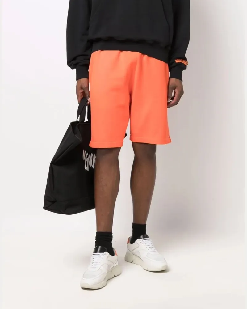 Heron Preston Men's Logo Recycled Sweat Shorts Orange Clothing > Pants Orange