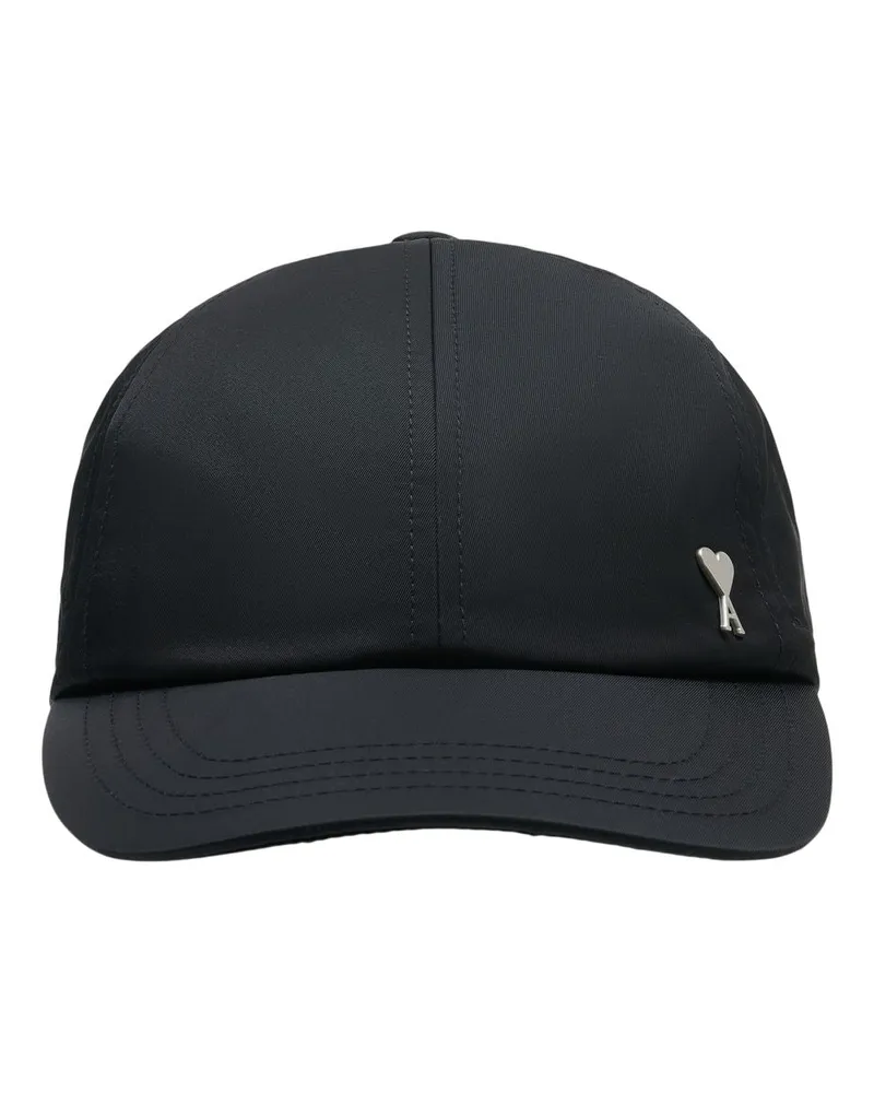 AMI Paris Unisex Ami De Coeur Stud Cap - Paris Synthetic Black Accessories Hats Black