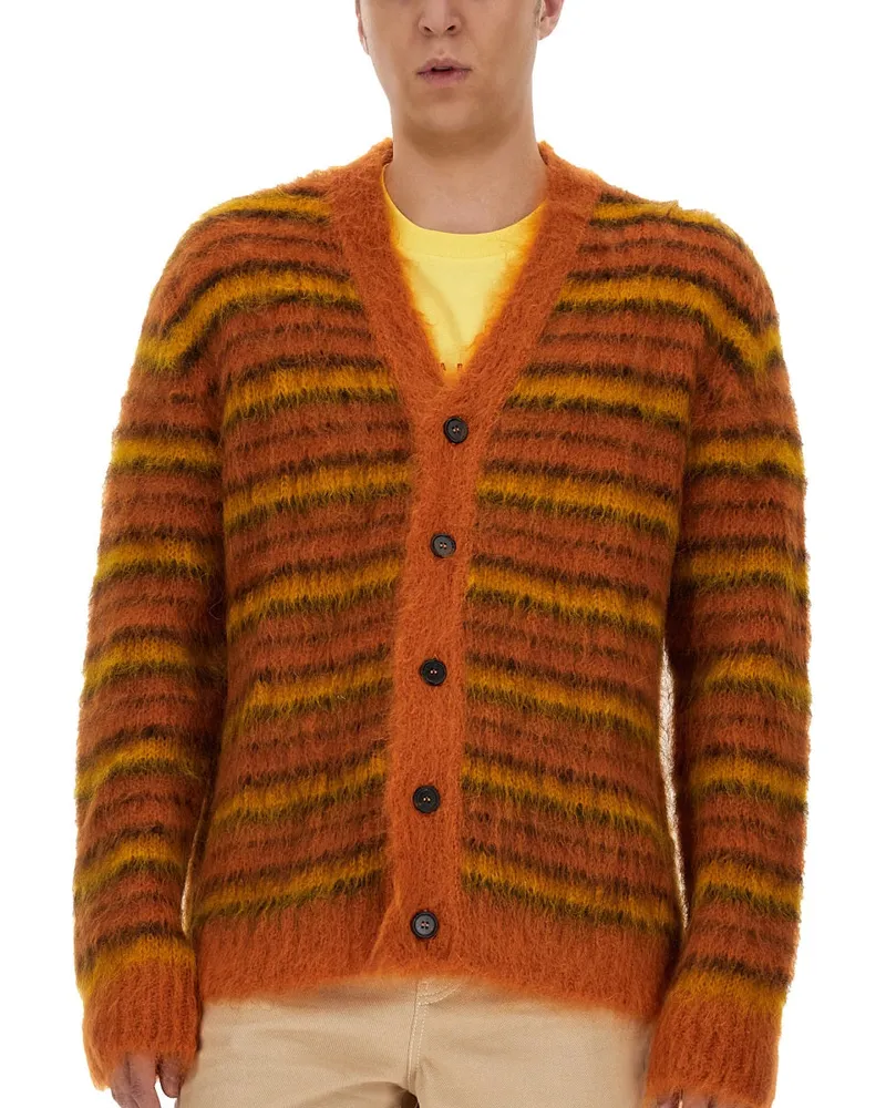Marni Mohair Knit Cardigan — Multicolor Multicolor