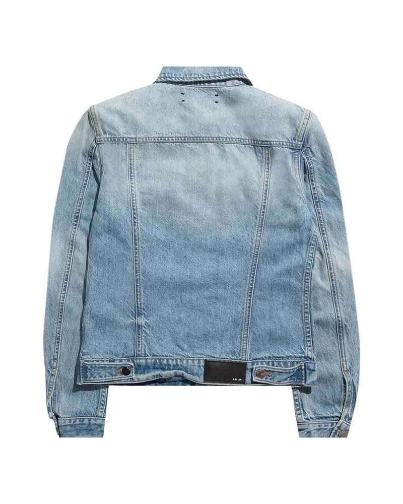 Amiri Women's Blue Cotton Denim Jacket Clothing Blue