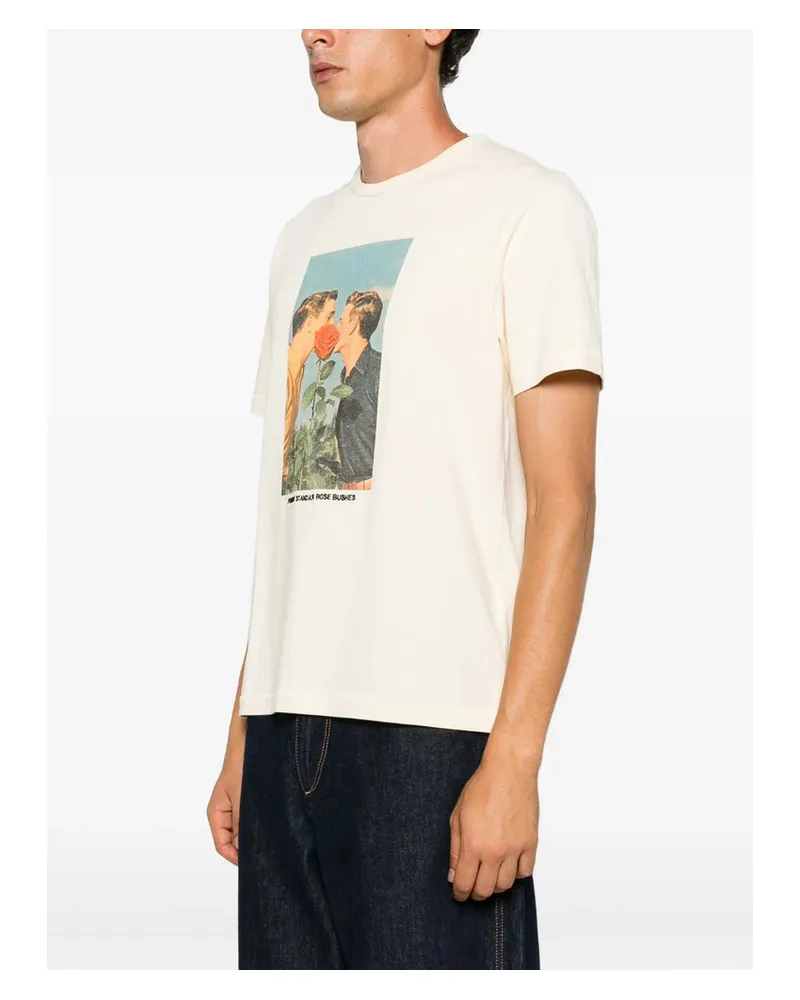 J.W.Anderson Graphic Print Cotton T-Shirt — Beige Beige